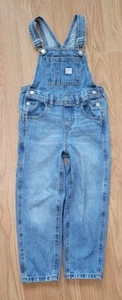 Old Navy Toddler Size 5T Unisex Light Wash Denim Workwear Jean Overalls - Picture 1 of 4