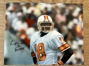 FOTO FIRMADA POR PARNELL DICKINSON 8X10 TAMPA BAY BUCCANEERS BUCS 1976 QB ORIGINAL - Imagen 1 de 2