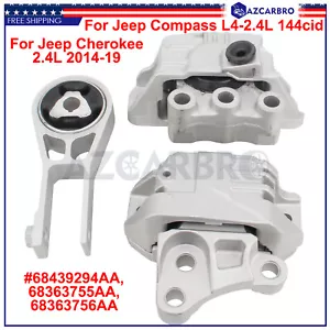 Engine Mounts & Transmission Mount 3PCS Set For Jeep Compass 2017-21 #68439294AA - Picture 1 of 11