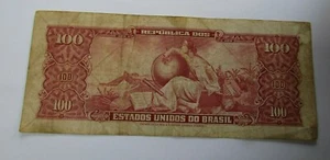 Billete de 100 cruzeiros Brasil año 1967 - Imagen 1 de 2