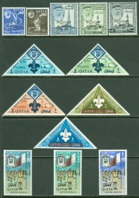 EDW1949SELL: КАТАР 1964-65 Скотт #42-46, 53-60 полные наборы. VF MOG. Cat $92. - Изображение 1 из 2