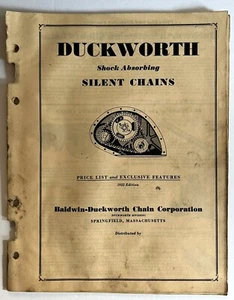 DUCKWORTH SILENT TIMING CHAINS 1932 CATALOG & PRICE LIST * TRUCKS CABS BUSES - Bild 1 von 5