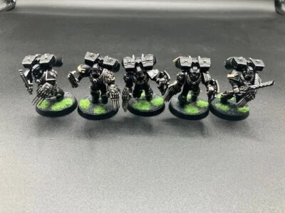 Warhammer 40K Manos de Hierro Pintado Marines Espaciales Vanguardia Veteranos Escuadrón Foto 1 de 4