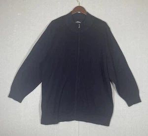 Lands End Outfitters Men's XXL Full Zip Cardigan Knit Sweater Navy Blue EUC - Picture 1 of 9