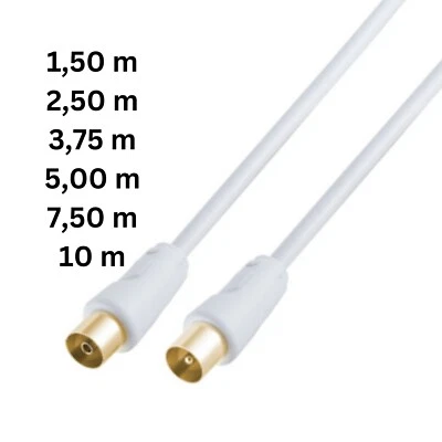 S-CONN Antennenkabel HDTV Full HD 135db 75 Ohm Koaxialkabel 4K UHD Koax Stecker Buchse