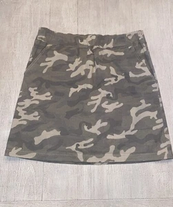 BOSTON PROPER size 12 Green Camo Camouflage Straight Skirt / Skort - Picture 1 of 6