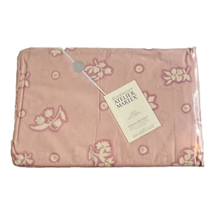 NEW Atelier Martex Givenchy Twin Fitted Sheet Pink White Floral Bedding RARE VTG - Picture 1 of 7