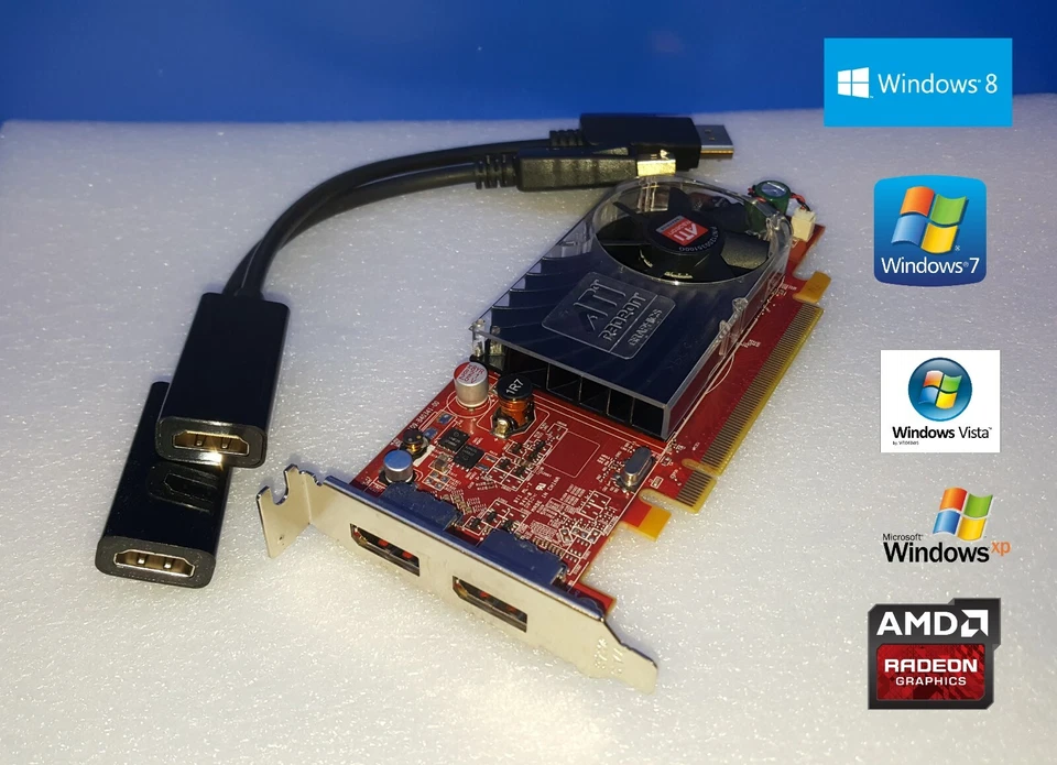 HP Compaq Pro SFF 3010 4000 4300 6000 Low-Profile Dual HDMI Video Card - Image 1 of 1