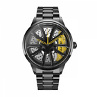 DriftElement Zegarek na rękę Zegarek męski Felgi Design „Performance GT” czarny/żółty