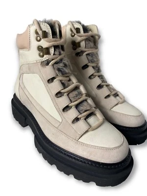 Bota para mujer Seychelles From The Start nobuck blanca talla 7 M suela gruesa Foto 1 de 4