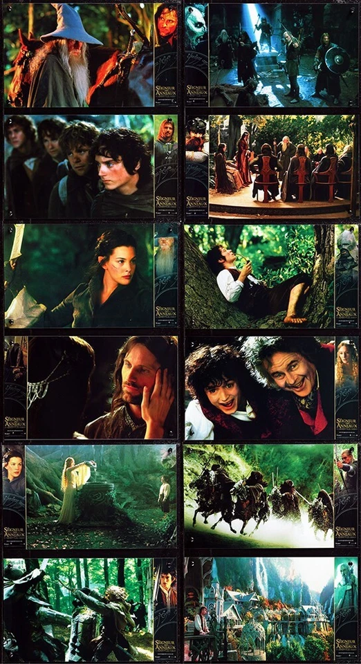 LORD OF THE RINGS FELLOWSHIP OF THE RING FRENCH PHOTO LOBBY CARD SET - Image 1 of 1