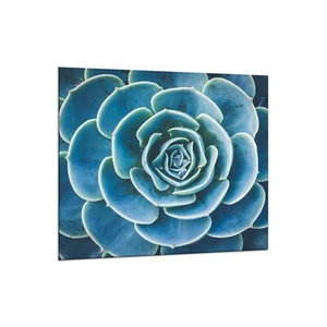 Küchenrückwand Glas 65x60 Spritzschutz Herd Spüle Fliesenschutz Pflanzen Blau - Bild 1 von 2