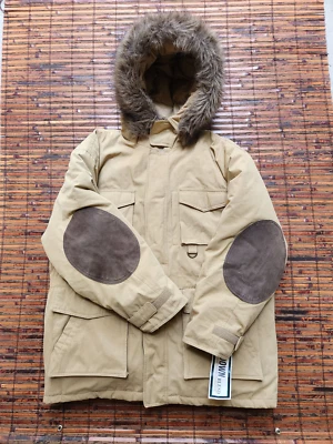 BRAND NEW WITH TAGS TRADER BAY DOWN JACKET, HOODED, FAUX FUR BRIM, MEN's SIZE XL - Image 1 of 4