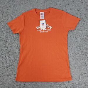 Denver Broncos Shirt Womens Large Orange New NFL For Her SS Cotton Logo