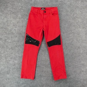 Red Ape Jeans Youth Boys 14 Extra Large Red w Black Patches (24x26) - Picture 1 of 12