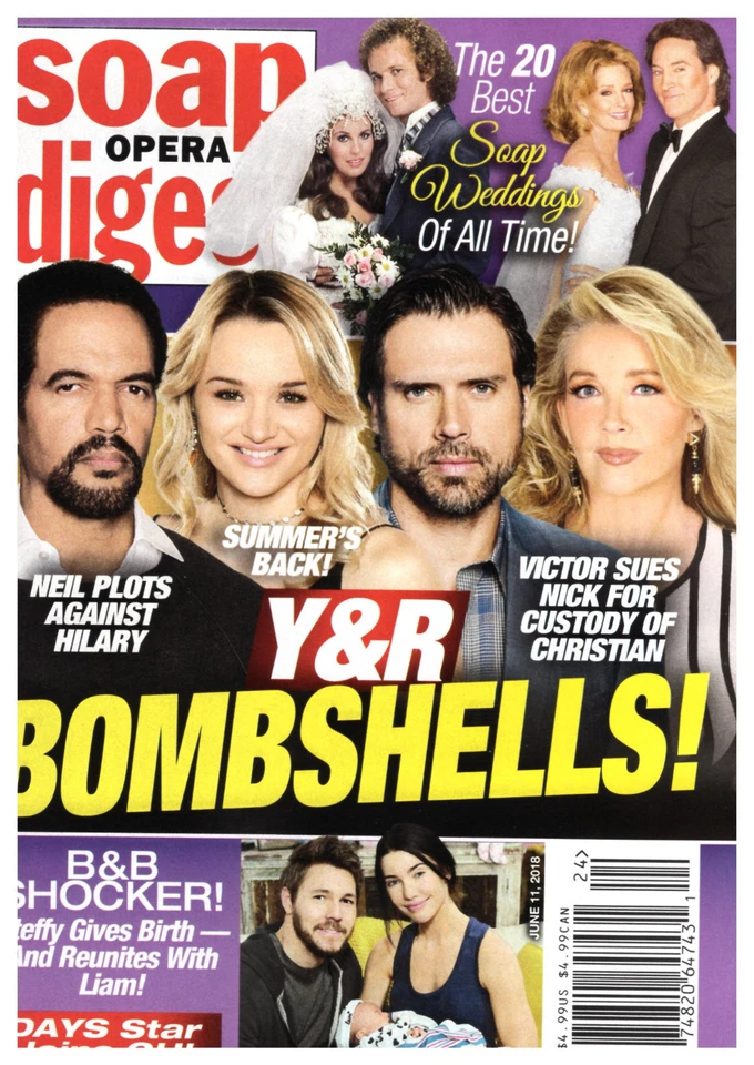 Soap Opera Digest June 11 2018 Young & the Restless Best Weddings of All-Time - Image 1 of 1