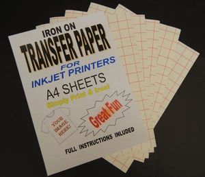 Jet Transfert Papier A4 10 Feuilles (Pour Lumière Tissus) - Photo 1/1