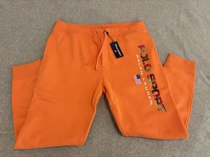 Polo Sport Ralph Lauren pantaloni felpati in pile bandiera USA uomo XL NUOVI CON ETICHETTE $148 - Foto 1 di 5