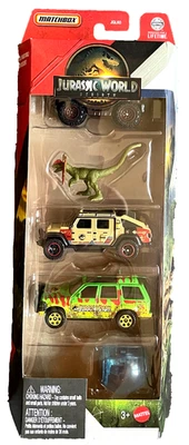 Matchbox Jurassic World Rebirth 5 Pack 1:64 Modellauto 5er Set Explorer Jeep OVP - Bild 1 von 4