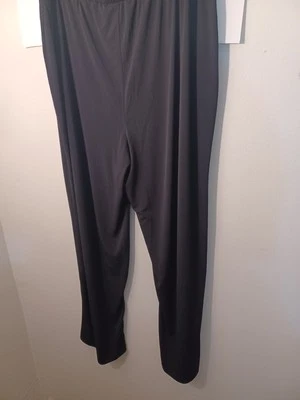 Catherines Women's Petite Poly/Spandex Black Pullon Wide Leg Pants Pre-owned 22W - Image 1 of 4