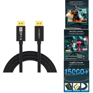 Durable 10ft DisplayPort Cable 1.4 - 8K Support, HDR, and Ultimate Flexibility - Picture 1 of 9