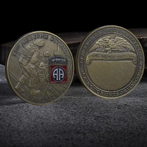 Challenge Coin Collectible Military USA 82nd Airborne Division Army Bronze Gift - Picture 1 of 11