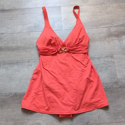 Michael Kors Sea Coral Orange Swimsuit Size 8 EUC - Image 1 of 4