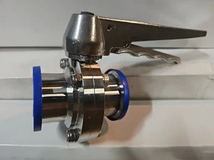 2" BUTTERFLY VALVE SANITARY SOLUTIONS 316L QL 191126 *NEW* BREWERY - Picture 1 of 8