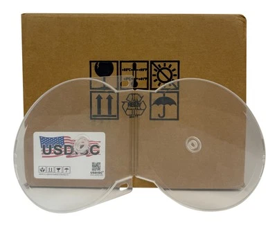 USDISC Clamshell Cases Binder Filing, Double 2 Disc (Clear) Lot - Image 1 of 3