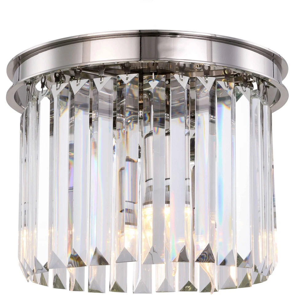 Elegant Lighting 1238F12PN/RC Sydney Flush Mount Polished nickel - Image 1 of 1