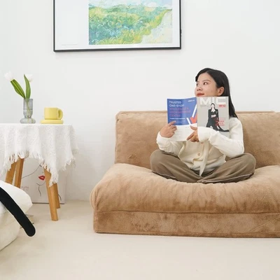 Sofá Colchón Plegable Bolsa de Frijoles Cama, Relleno de Espuma Sofá Colchón Plegable, Incluye... Foto 1 de 4