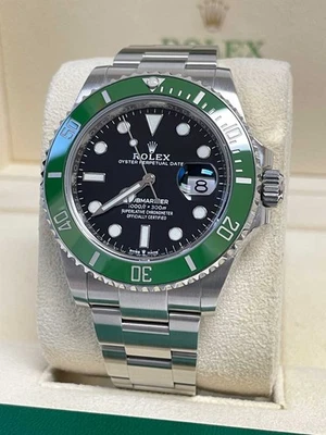 Bisel de cerámica de acero inoxidable Rolex Submariner 126610LV verde Starbucks 2023 Foto 1 de 4