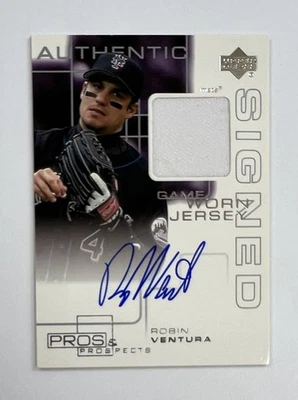 2000 Upper Deck Pros & Prospects #RV Robin Ventura Auto Relic AR132 - Image 1 of 2