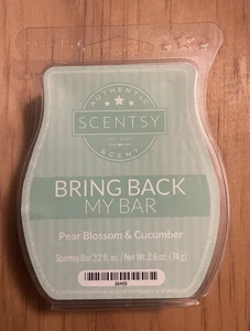 Scentsy "BIRNENBLÜTE & GURKE" BRING BACK MY BAR Wachsbarren schmelzen 3,2 fl. Oz. - Bild 1 von 2