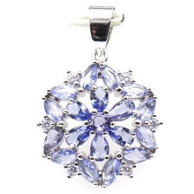 Colgante de plata de uso diario de Iolite altamente recomendado para mujer Foto 1 de 2