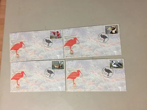 Four 2003 BIRDS endangered species fdc with nice picture envelopes-UN NEW YORK - Picture 1 of 1