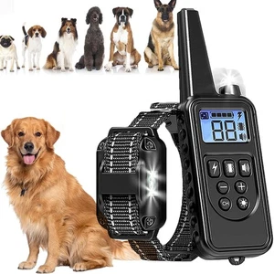 800M Hunde Anti-Bell Halsband Erziehungshalsband mit Vibration Ton Fernbedienung - Bild 1 von 17