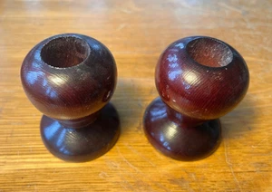 California Redwood Holz Kerzenständer Vintage 1950er 2,75" x 2,25" - Bild 1 von 5