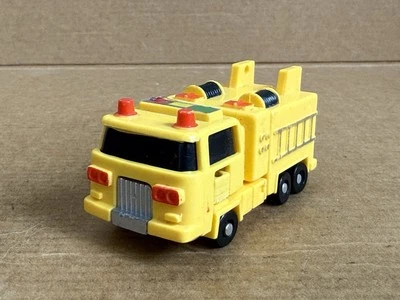 Vintage Remco Zybots Flame Fighter, 1:64 Scale, Transforming, 1990, Rare, Yellow - Image 1 of 4
