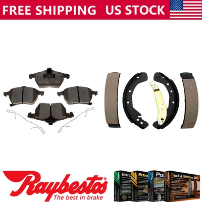 Kit de pastillas de freno y zapatas de freno delanteras traseras metálicas para Saturn LS 2000 - Raybestos Foto 1 de 4