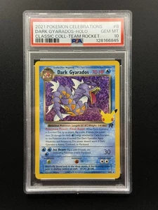 Dark Gyarados 8/82 Celebrations: Classic Collection Holo - PSA 10 Gem Mint - Imagen 1 de 2
