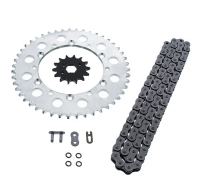 Corrente e roda dentada Kawasaki 95-06 KDX200/97-2005 KDX220 O anel prata 13/47 108L - Imagem 1 de 4