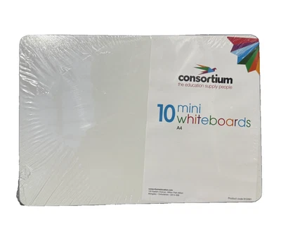 10 Consortium Lightweight A4 Non-magnetic Whiteboards