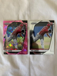2025 Prizm MLB Pink Cracked Ice Ryan Johnson #293 Angels - Picture 1 of 2