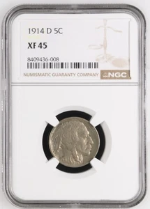 1914 D Buffalo Nickel NGC XF-45 - Picture 1 of 2