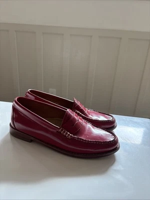 G.H. Mocasines Bass Weejuns Rubí Vino Caroline charol para mujer talla 6 M Foto 1 de 4