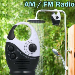 Radio FM/AM impermeable reproducción de música altavoz incorporado FM/AM radio botón perno - Imagen 1 de 19