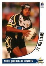 ✺New✺ 2003 NORTH QUEENSLAND COWBOYS NRL Card TY WILLIAMS Daily Telegraph