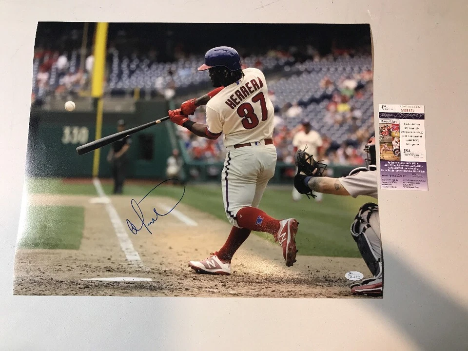 Odubel Herrera Autograph Signed Phillies 16x20 Photo JSA - Image 1 of 4