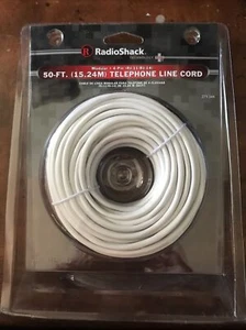 NEW RadioShack 50-ft Telephone Line Cord Modular 4-Pin RJ -11 / RJ -14 04 -26 - Picture 1 of 2